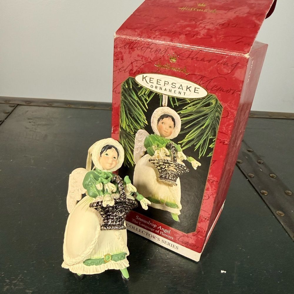 1997 Hallmark Snowdrop Angel The Language Of Flower Series Ornament